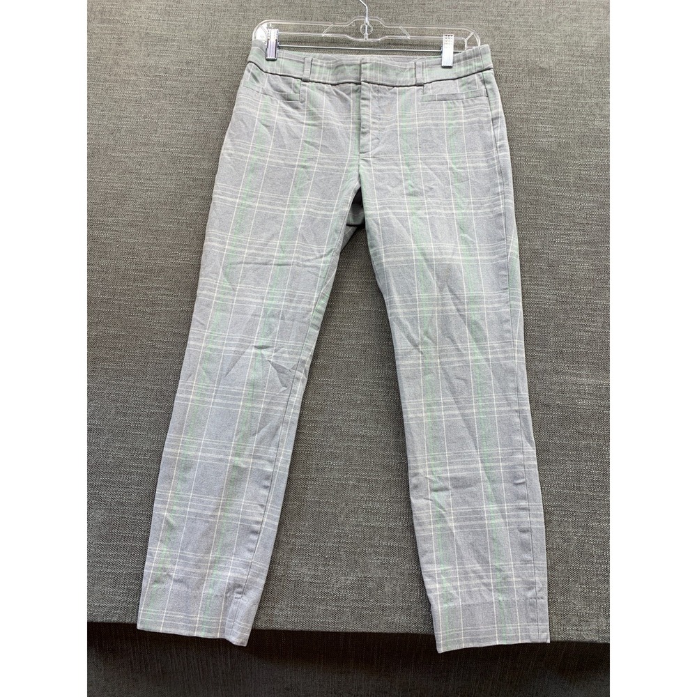 Banana Republic Sloan Pants Womens 4 Multicolor Plaid Business Formal Flat Front
